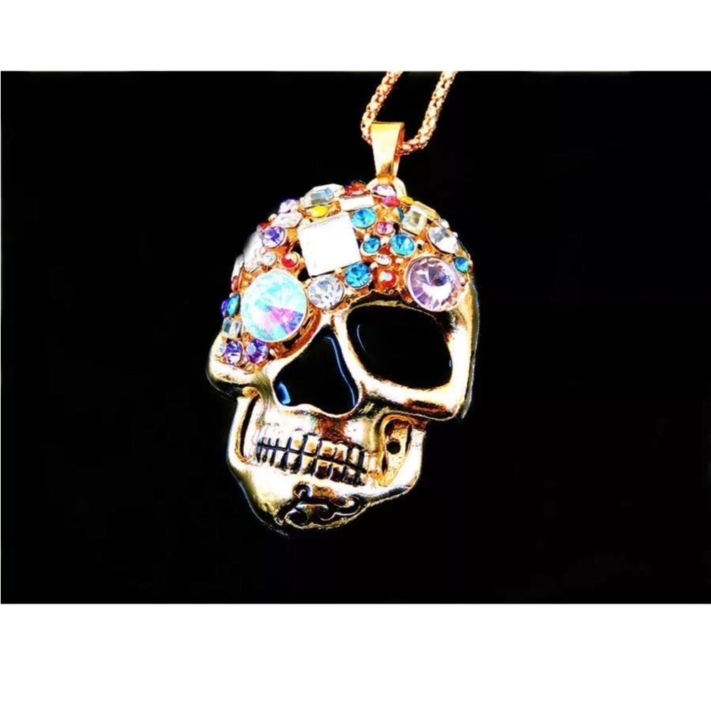 Scary Halloween Skull Necklace (Big pendant)